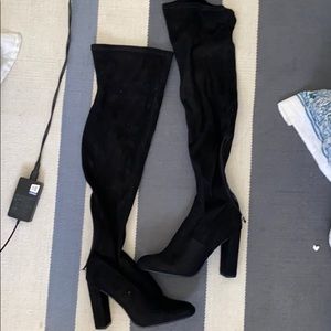 Black tall boots